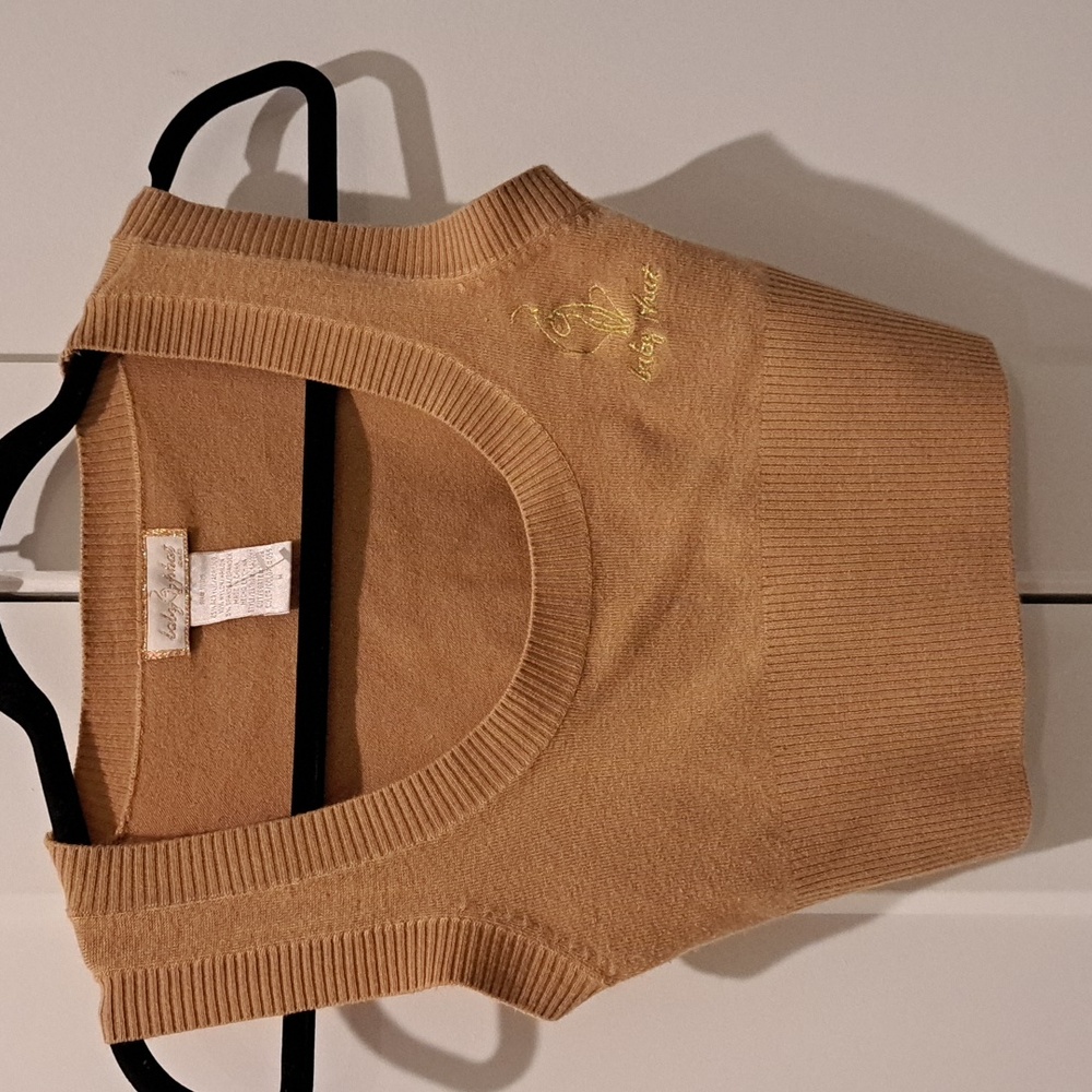 Baby Phat Vintage Vest Knit Top Tan Y2K